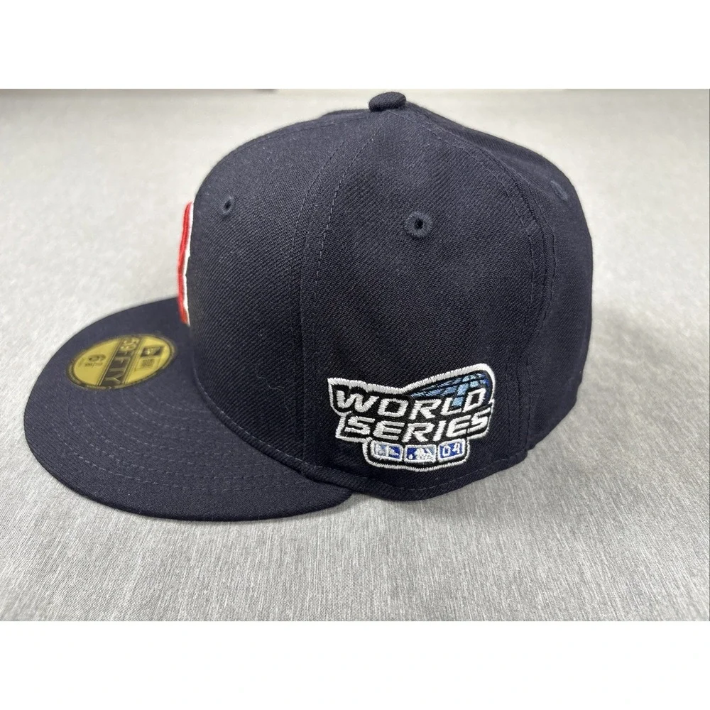 Boston Red Sox New Era 59FIFTY‎ Fitted Hat World Series 2004 Size 6 7/8 MLB Wool